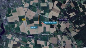 Standort des LKW und Tatort in Nettetal im Fall einer versuchten Vergewaltigung