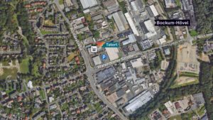 Eine Google Earth-Karte zeigt den überfallenen Supermarkt im Hammer Stadtteil Bockum-Hövel.