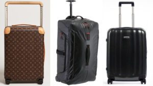 In solchen Koffern hatten die Täter ihre Beute verstaut: ein Koffer von Louis Vuitton und zwei von Samsonite.