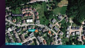 Karte der Umgebung des Tatorts in Essen-Bugaltendorf.