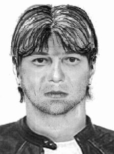 Das Phantombild eines Mannes, den die Polizei im Fall Ulrike Herrmann als Zeugen sucht. Er hat braune Haare und möglicherweise einen Dreitagebart.