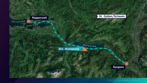 Die Bahnstrecke von Sargans nach Mühlehorn, die Andreas Portmann möglicherweise befahren hat.
